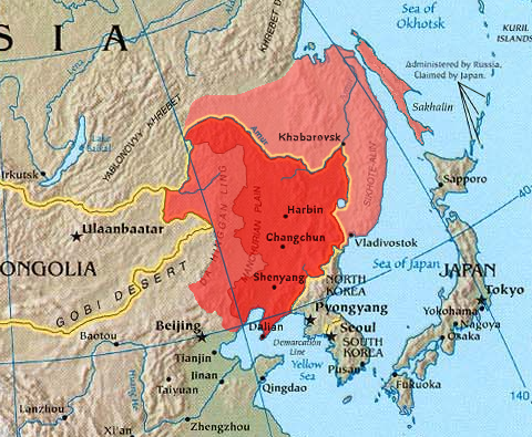 Historic extent of Manchuria -